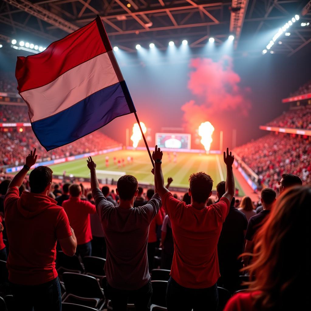 Niederländische Fans in der BayArena