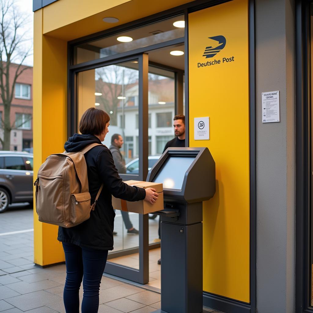 Paketversand bei der Deutschen Post in Leverkusen Wiesdorf