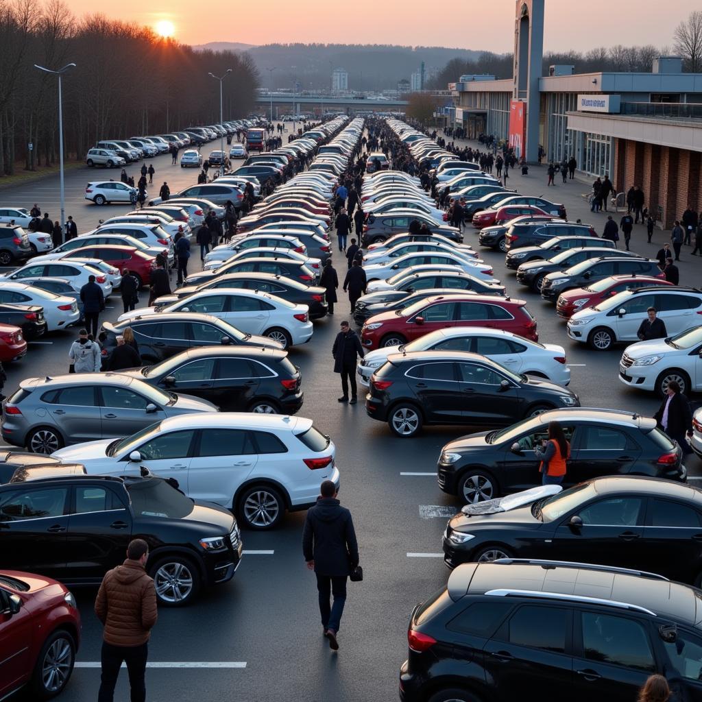 Parken in Leverkusen am 14.12.2019