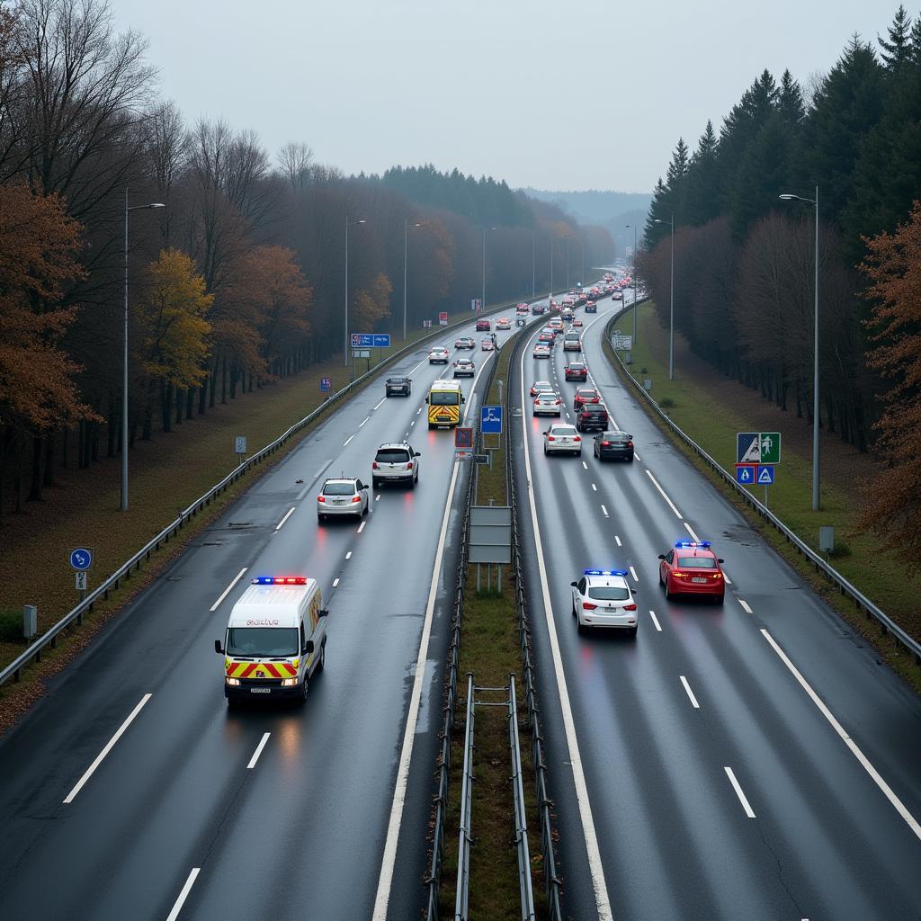 Polizeibericht Leverkusen: Verkehrsunfall auf der A1