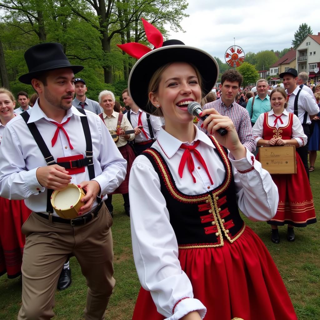 Feierlichkeiten eines polnischen Festes in Leverkusen