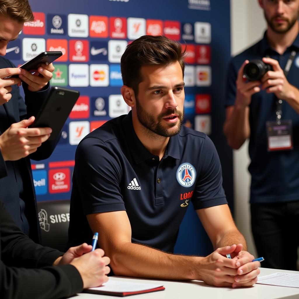 Pressekonferenz mit Xabi Alonso, Trainer von Bayer Leverkusen