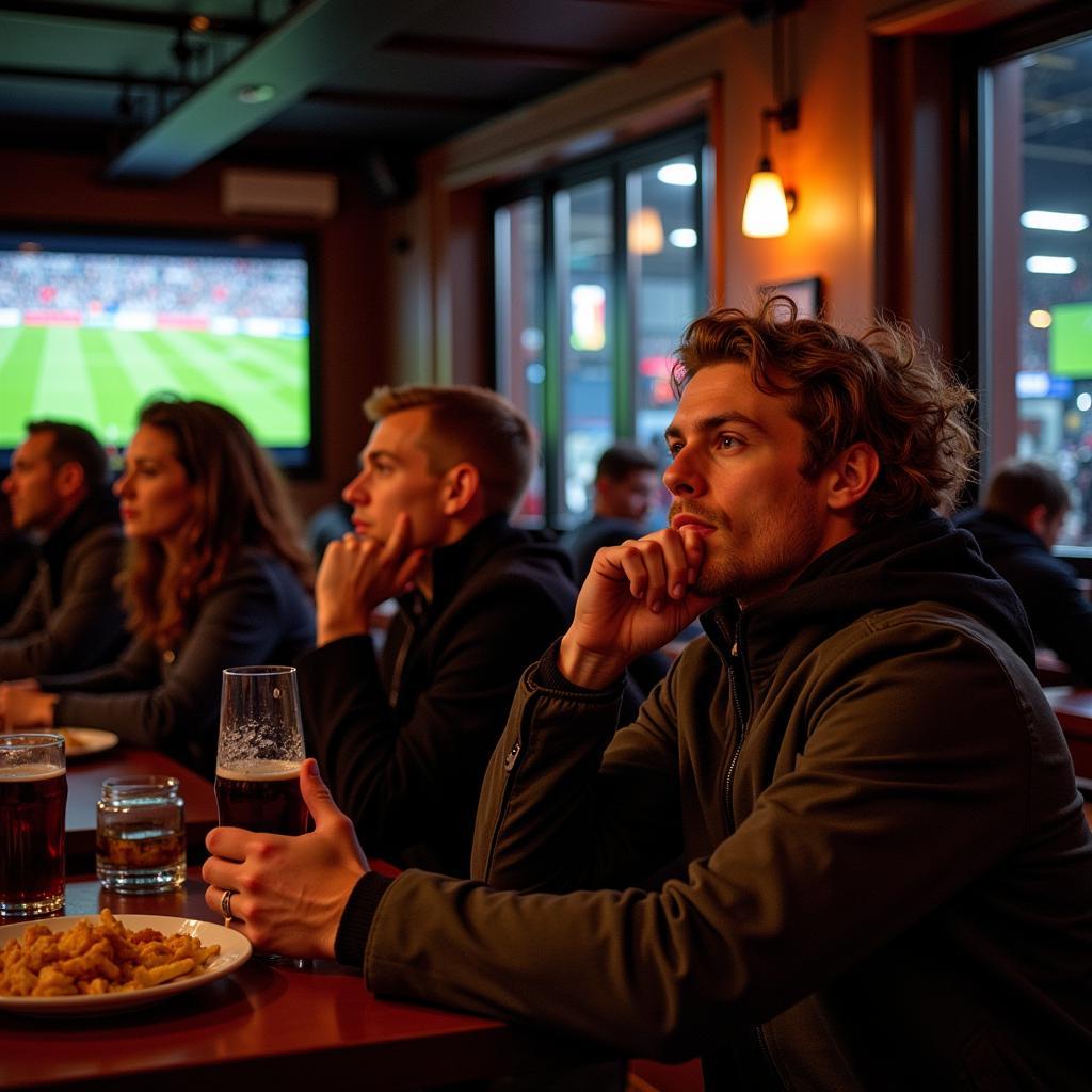 Public Viewing Leverkusen Bremen: Atmosphäre in der Kneipe