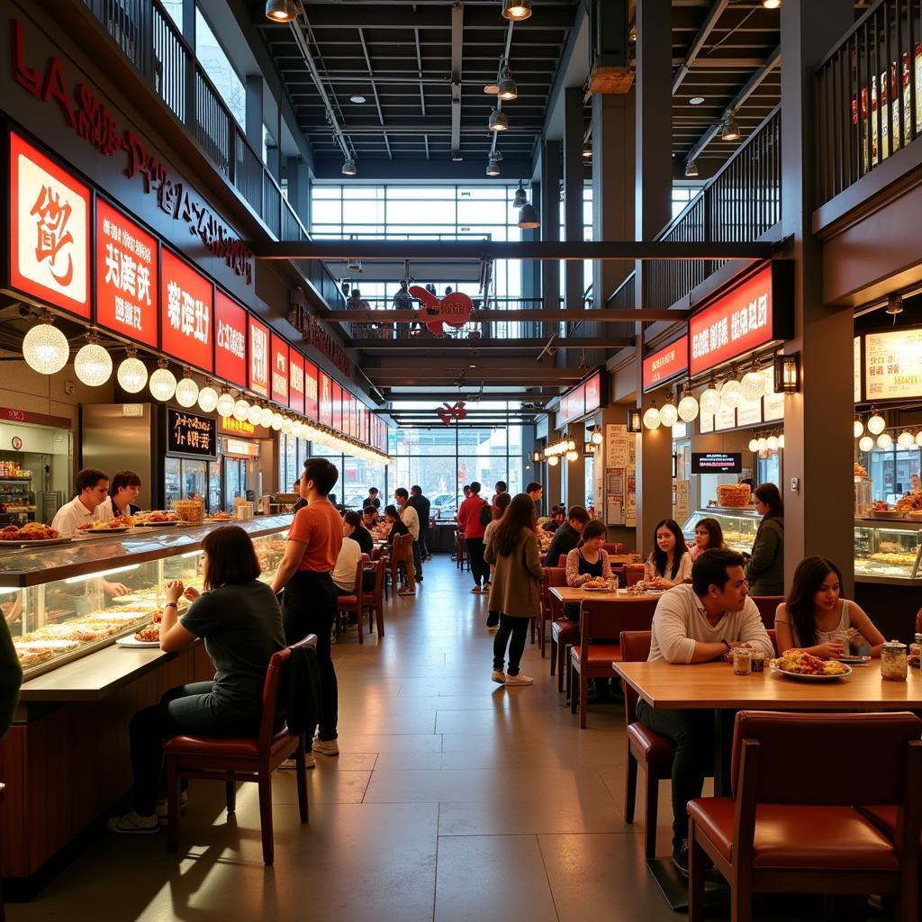 Vielfältige kulinarische Genüsse im Food Court der Rathaus-Galerie Leverkusen