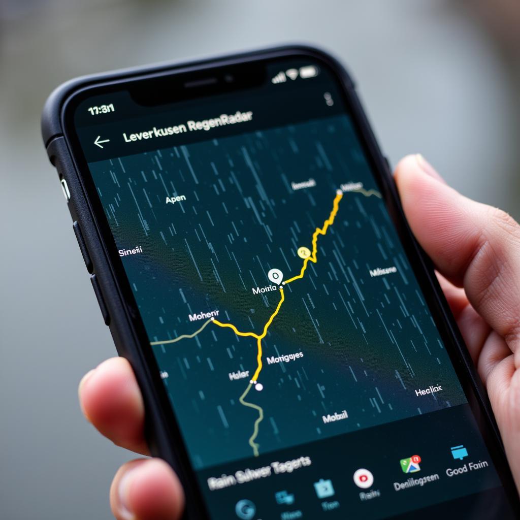 RegenRadar Leverkusen Smartphone