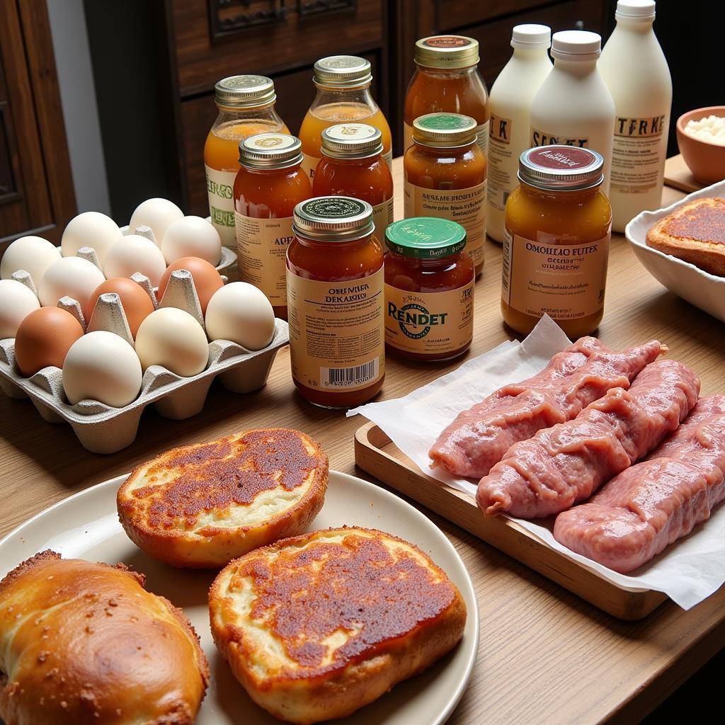 Regionale Produkte bei Adler Märkte Leverkusen: Honig, Marmelade, Eier, Milchprodukte, Fleisch und Wurstwaren.