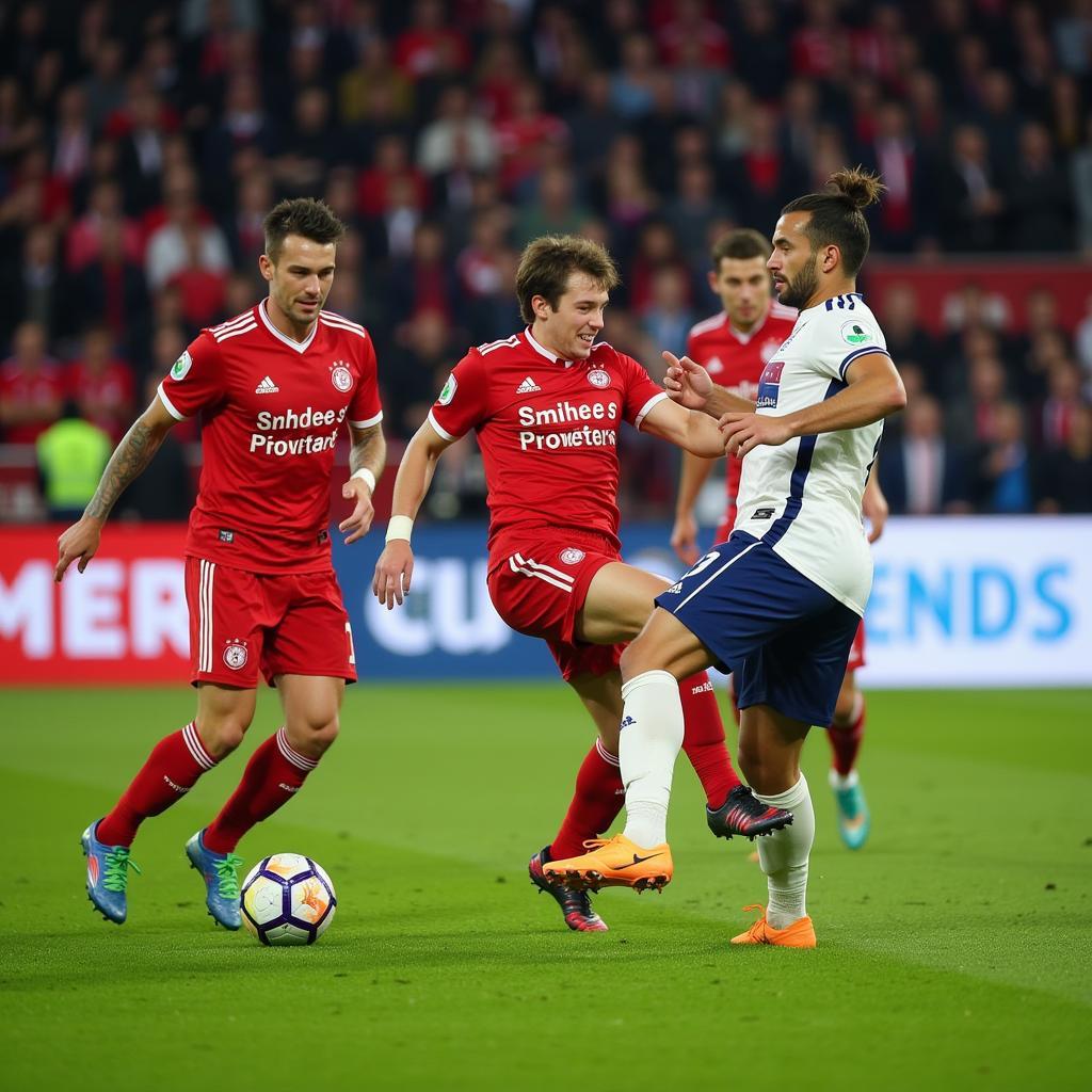 Spannende Spielszenen aus dem Rheinischen Derby