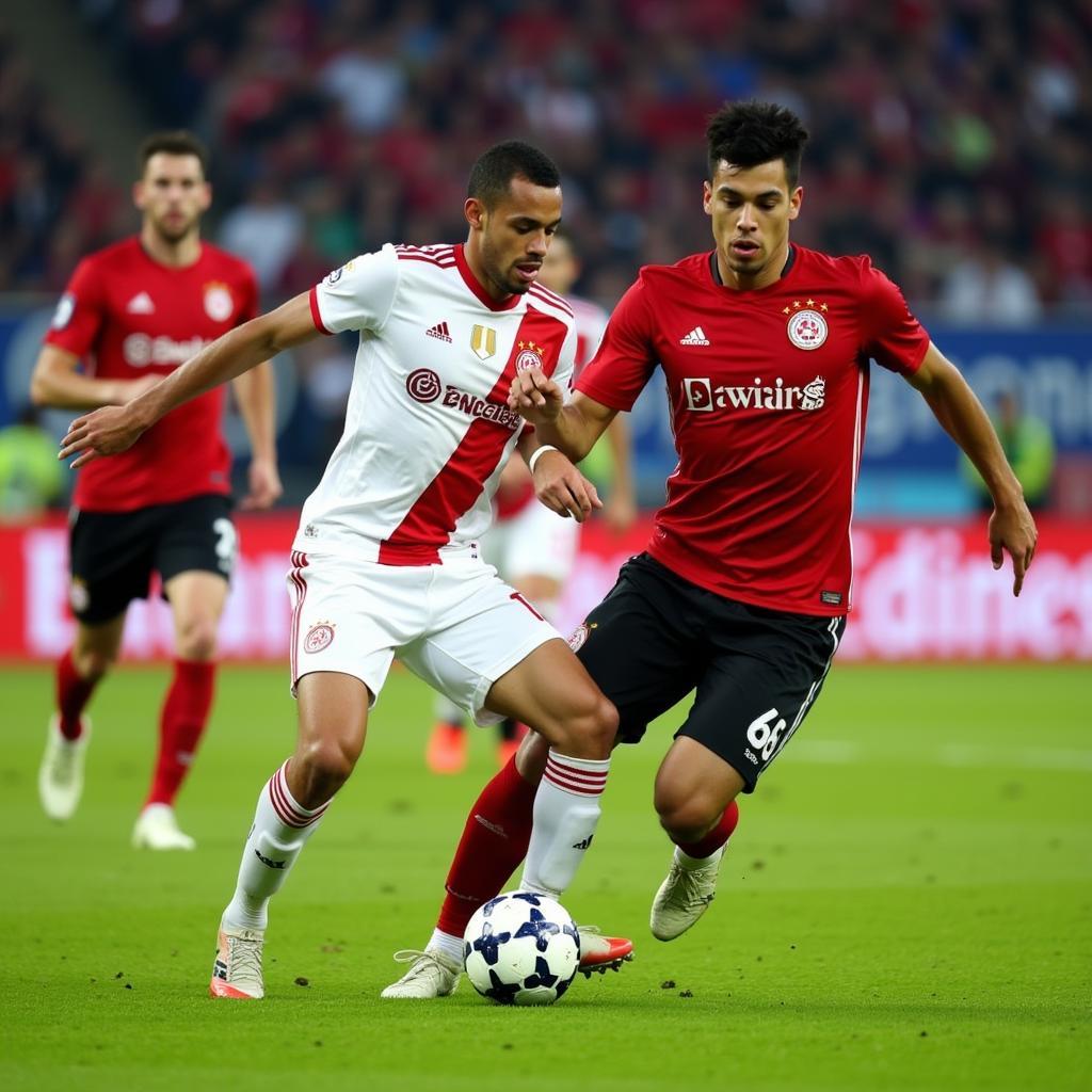 Robert Andrich und Exequiel Palacios im Leverkusen Trikot