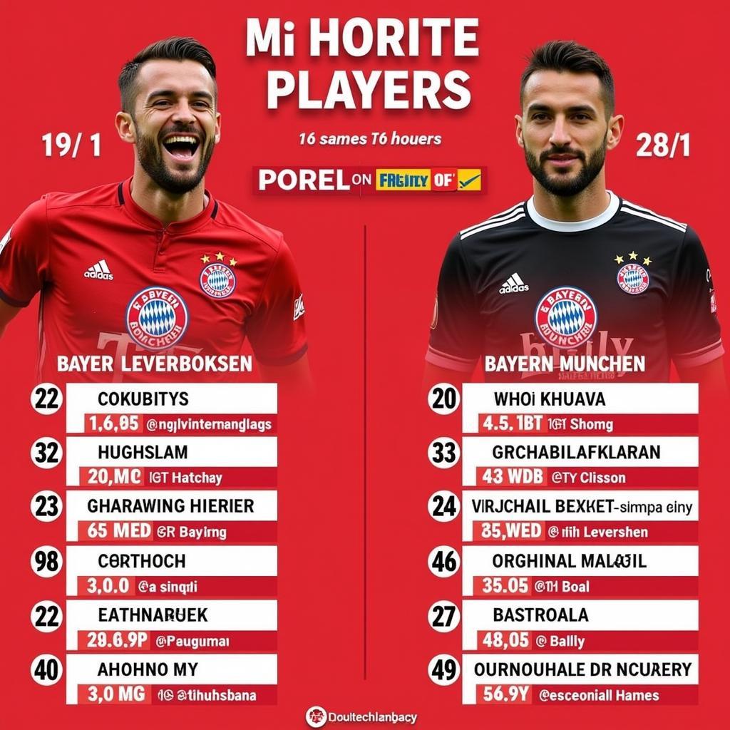 Schlüsselspieler im Duell Bayer Leverkusen gegen Bayern München