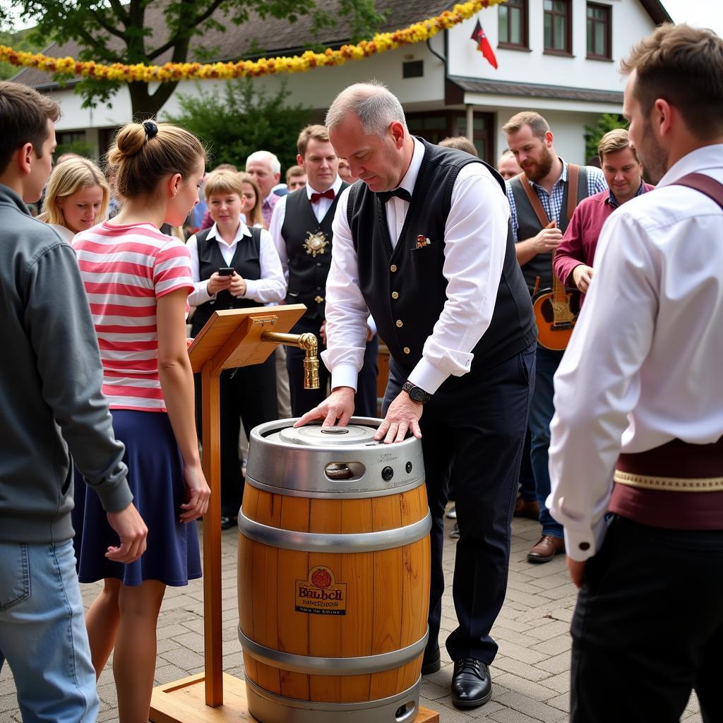 Eröffnungsfeier des Schlebuscher Schützenfestes in Leverkusen