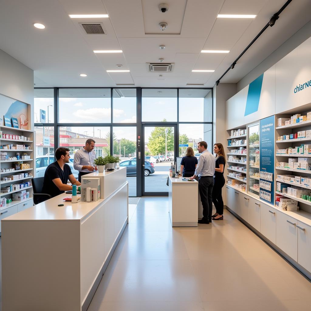 Innenansicht der Sina Vital Apotheke Leverkusen