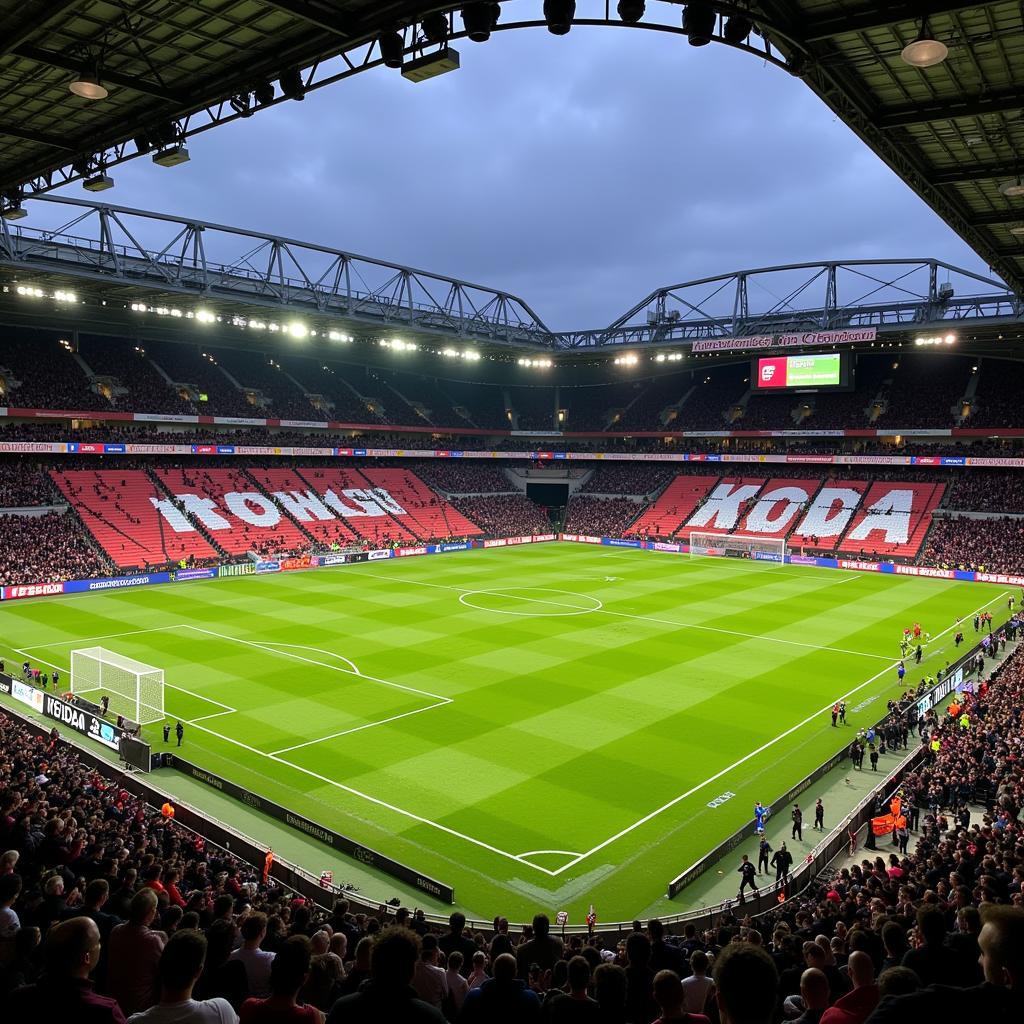 Škoda Branding in der BayArena.