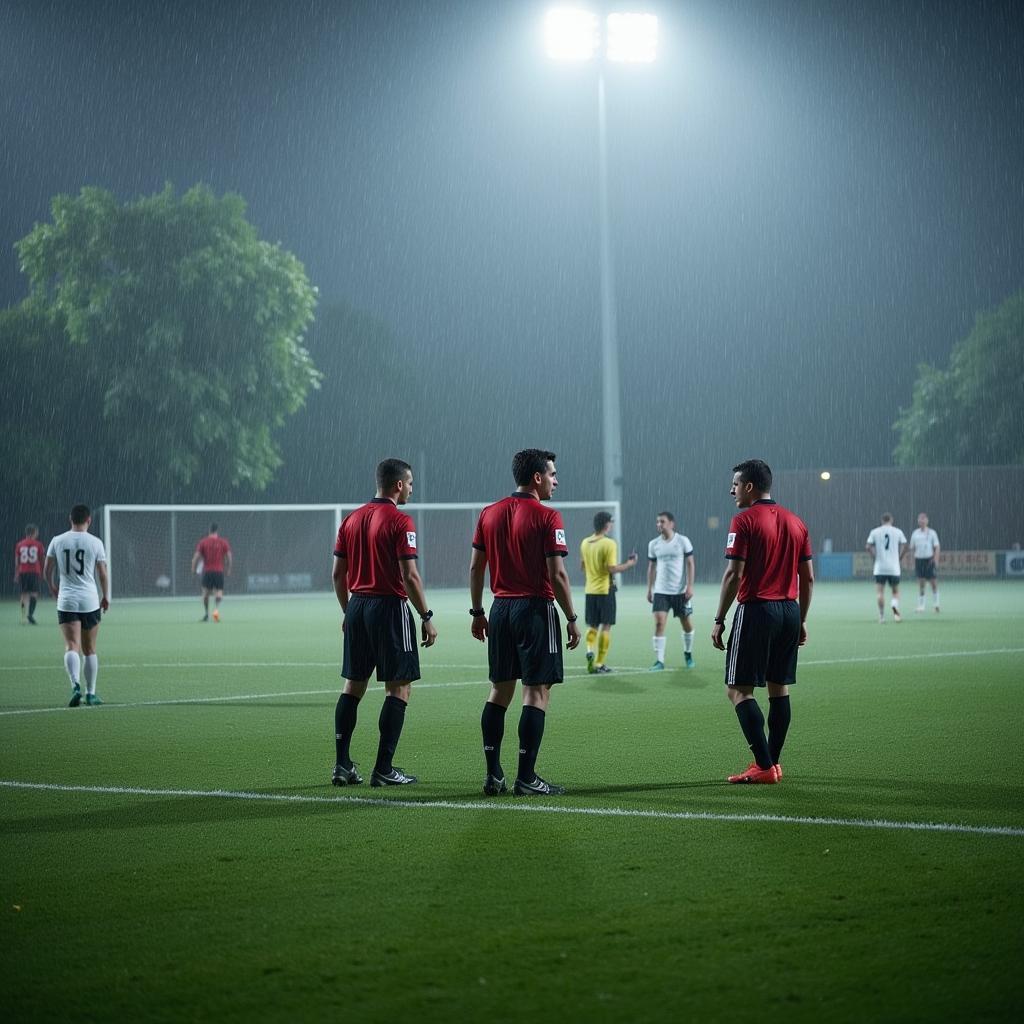 Spielabbruch wegen schlechten Wetters DJK Südwest U13 Leverkusen