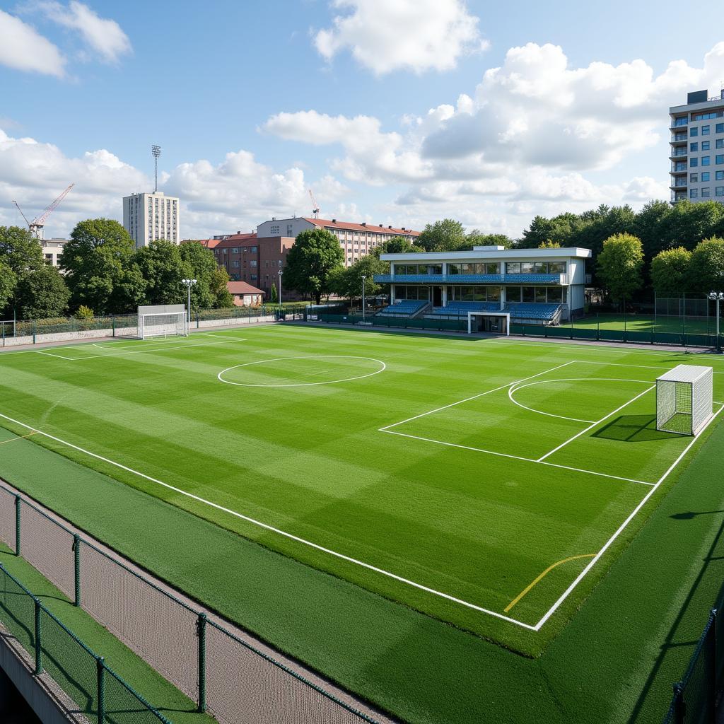 Moderne Sportanlagen nahe der Atzlenbachert Str. Leverkusen