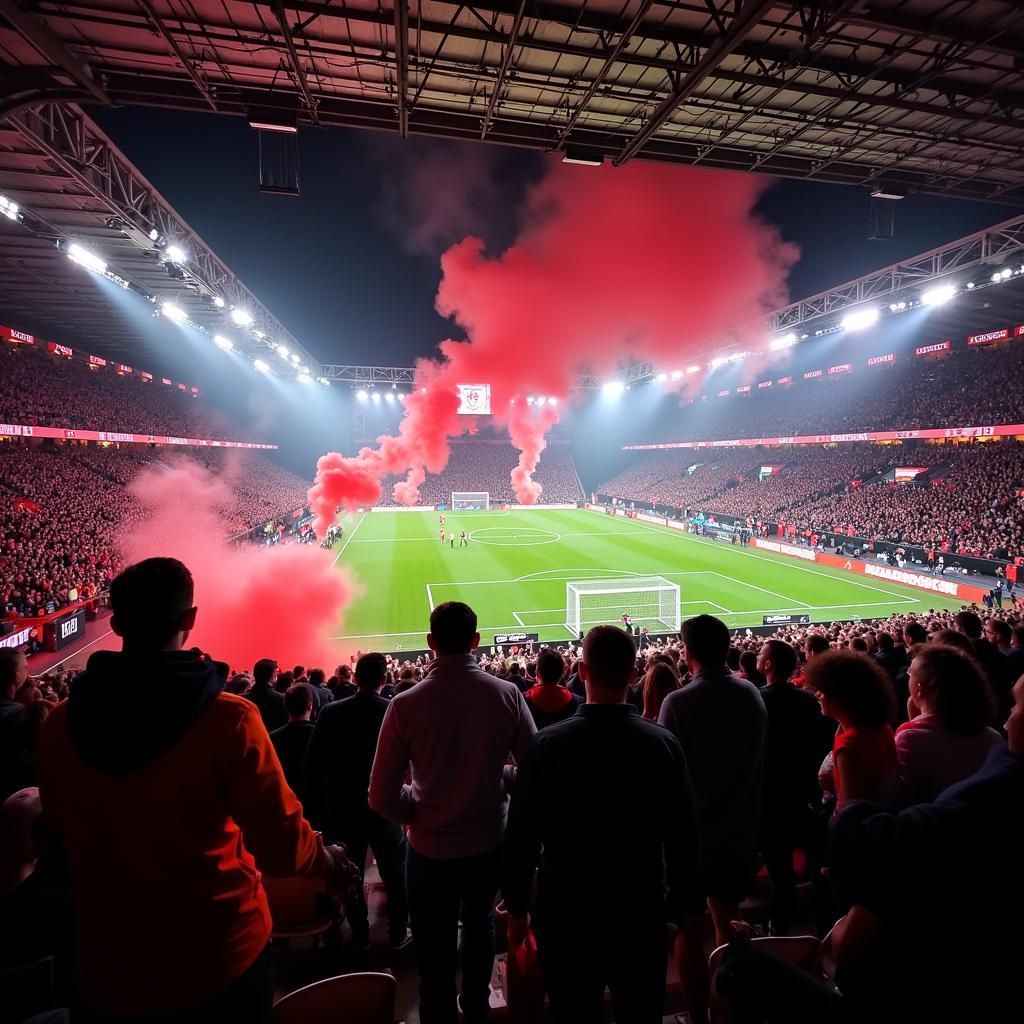 Elektrisierende Stadionatmosphäre beim Derby Köln gegen Leverkusen