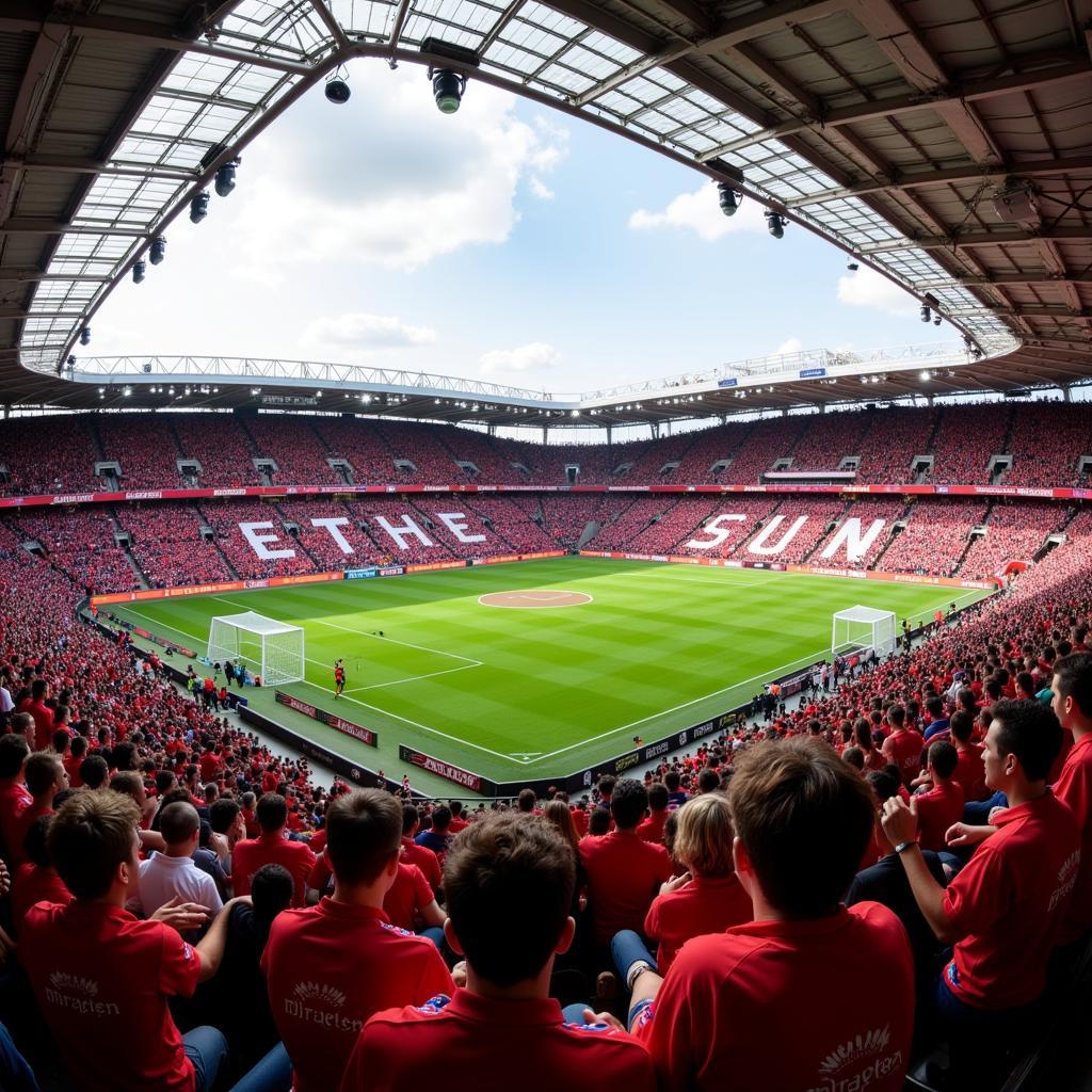 Elektrisierende Stadionatmosphäre bei Sandhausen Leverkusen