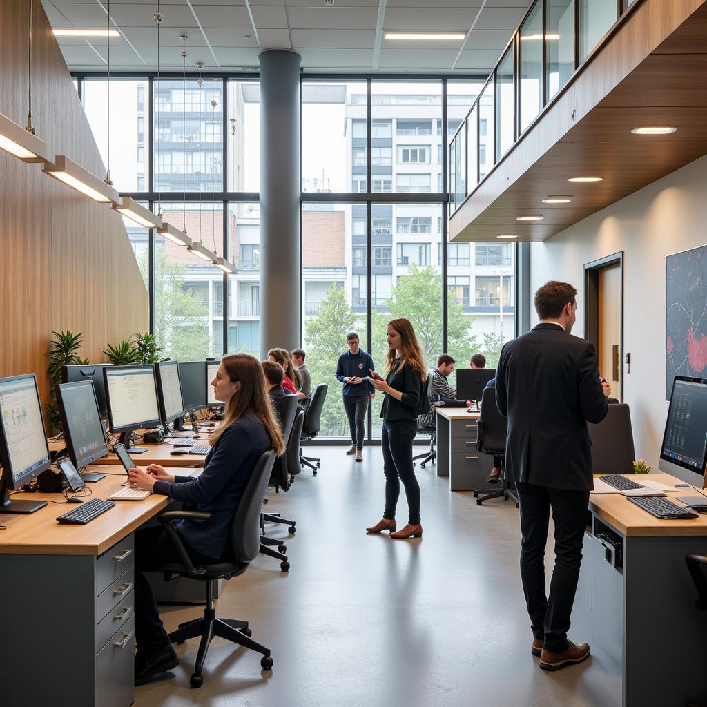 Studenten an der TH Köln Campus Leverkusen