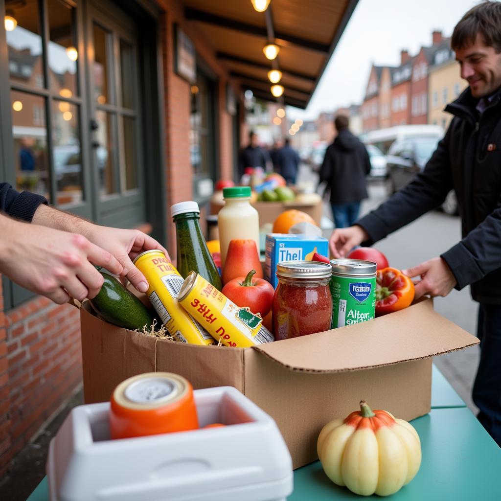 Lebensmittelspenden für die Tafel Leverkusen