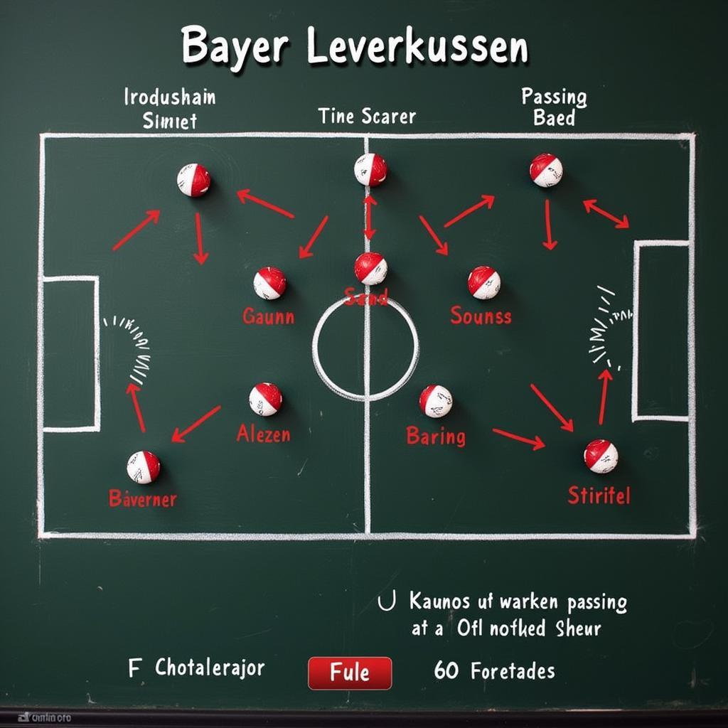 Taktische Aufstellung von Bayer Leverkusen während ihrer unbesiegten Serie.