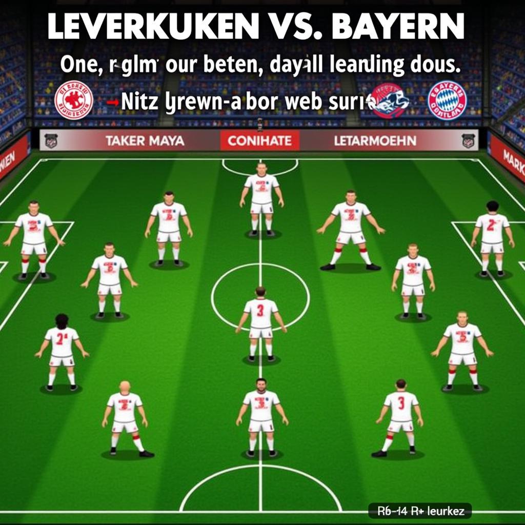 Taktische Aufstellung Leverkusen vs. Bayern