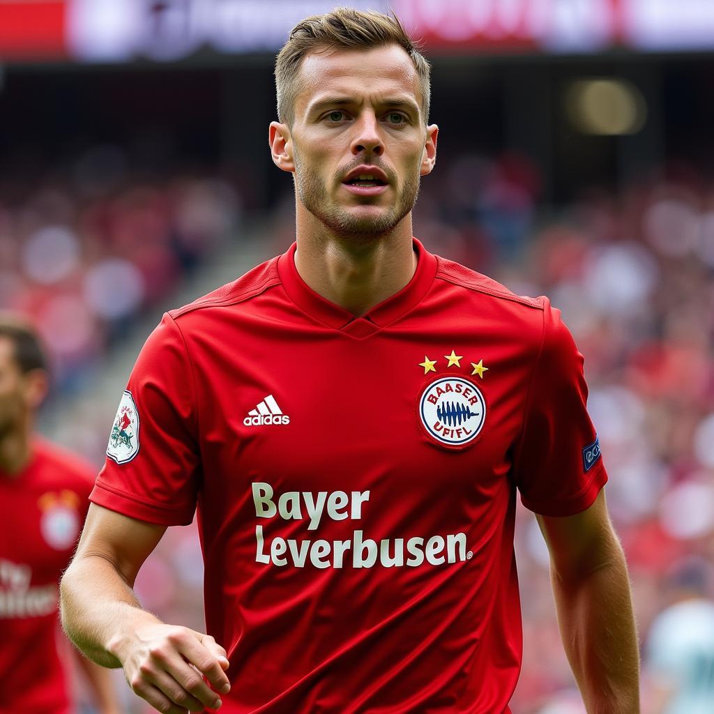 Thomas Dooley im Trikot von Bayer 04 Leverkusen.