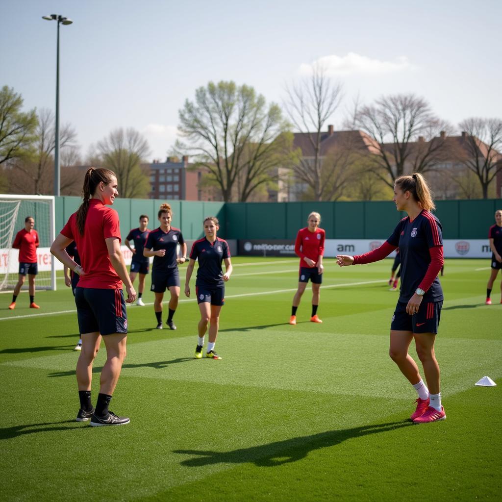 Training der Bayer Leverkusen 2 Damenmannschaft