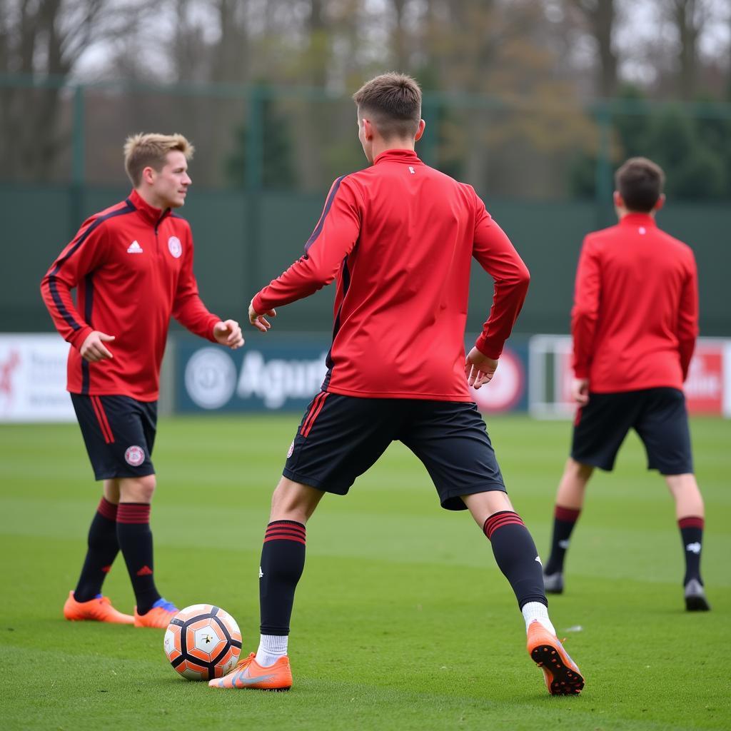 Bayer 04 Leverkusen Jugendspieler im Training