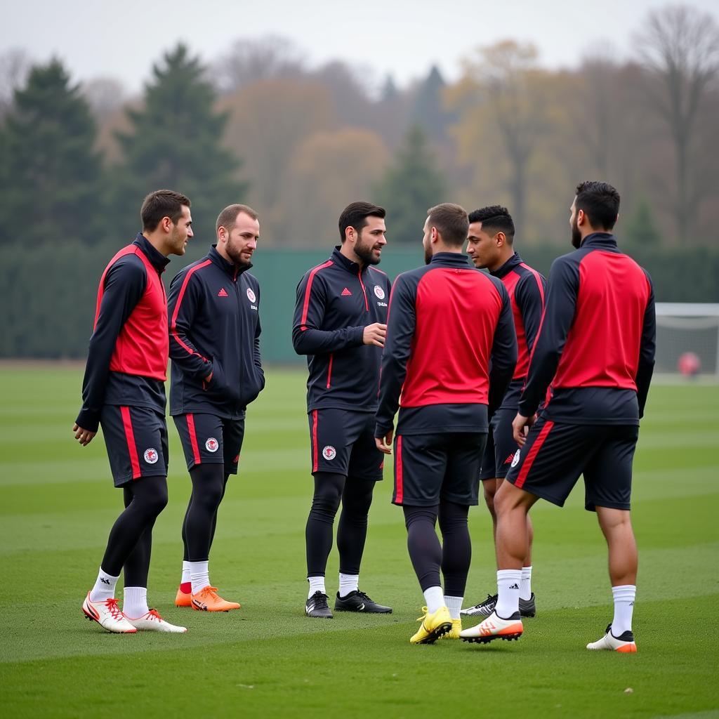 Trainingseinheit mit neuen Spielern