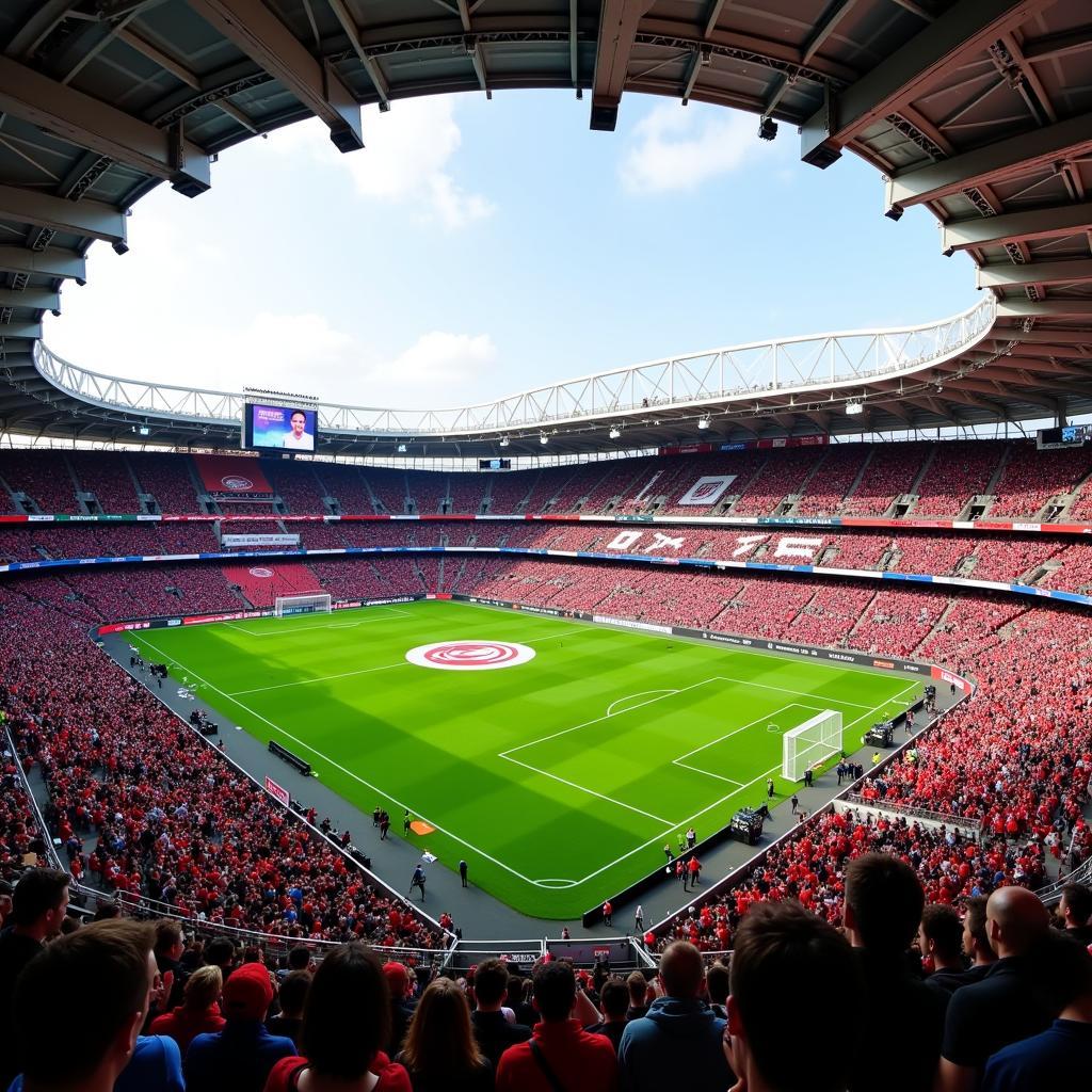 Die BayArena - Heimstadion von TSV 04 Leverkusen