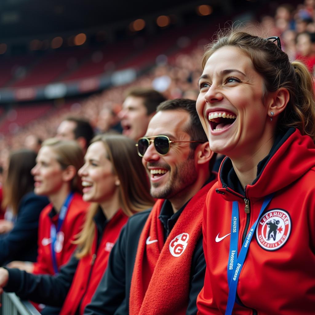 Fans von TSV 04 Leverkusen in der BayArena