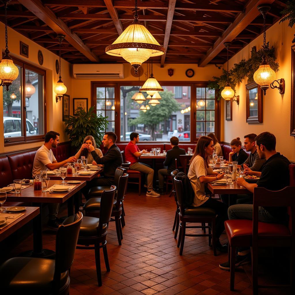 Gemütliches Ambiente in einem türkischen Restaurant in Leverkusen