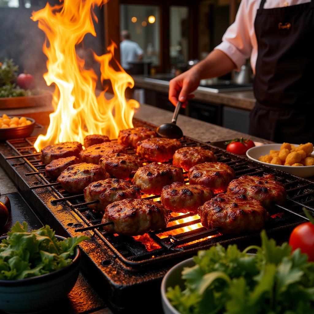 Ocakbaşı Grill in einem türkischen Restaurant in Leverkusen