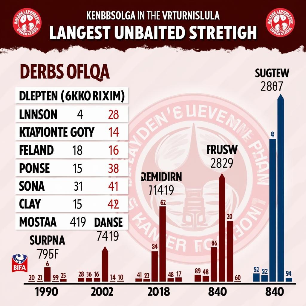 Die längste ungeschlagene Serie von Bayer 04 Leverkusen in der Bundesliga