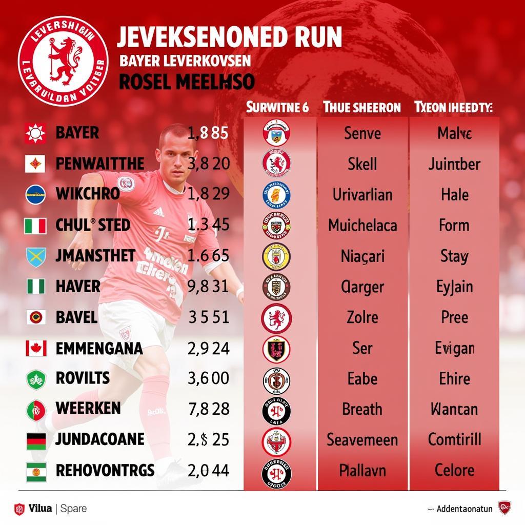 Ungeschlagene Serie von Bayer Leverkusen in der Bundesliga