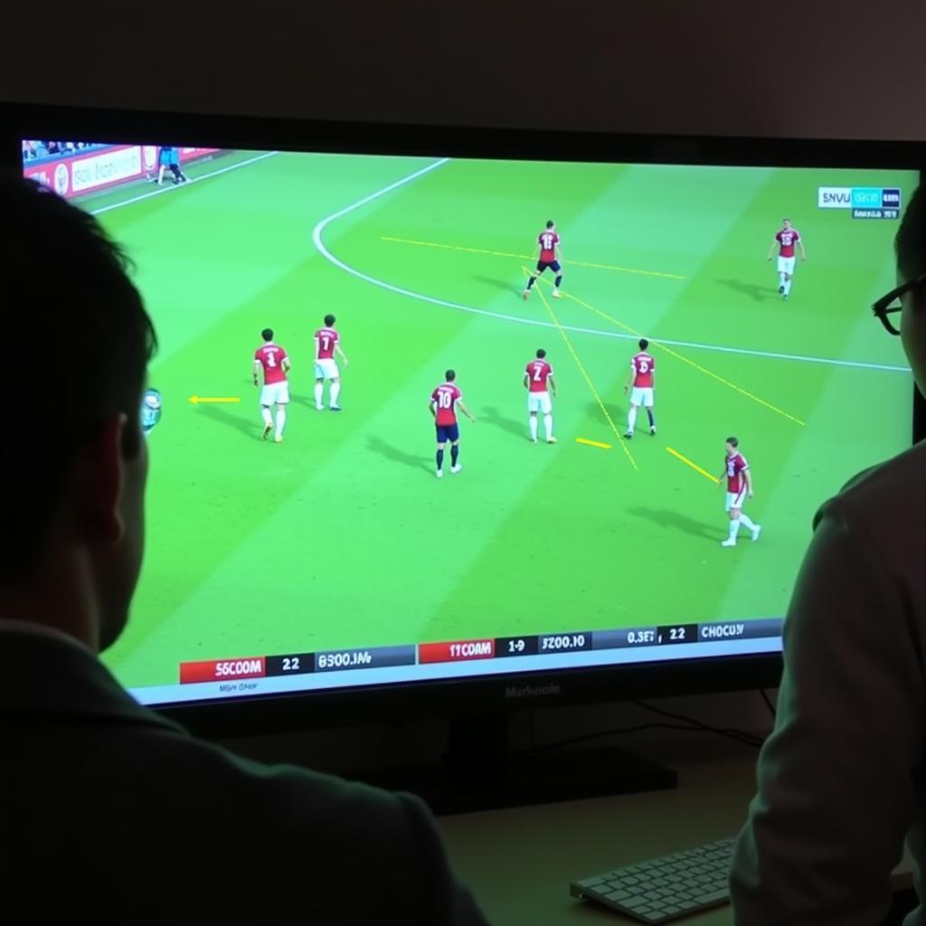 VAR Entscheidung bei einem Abseitstor von Leverkusen