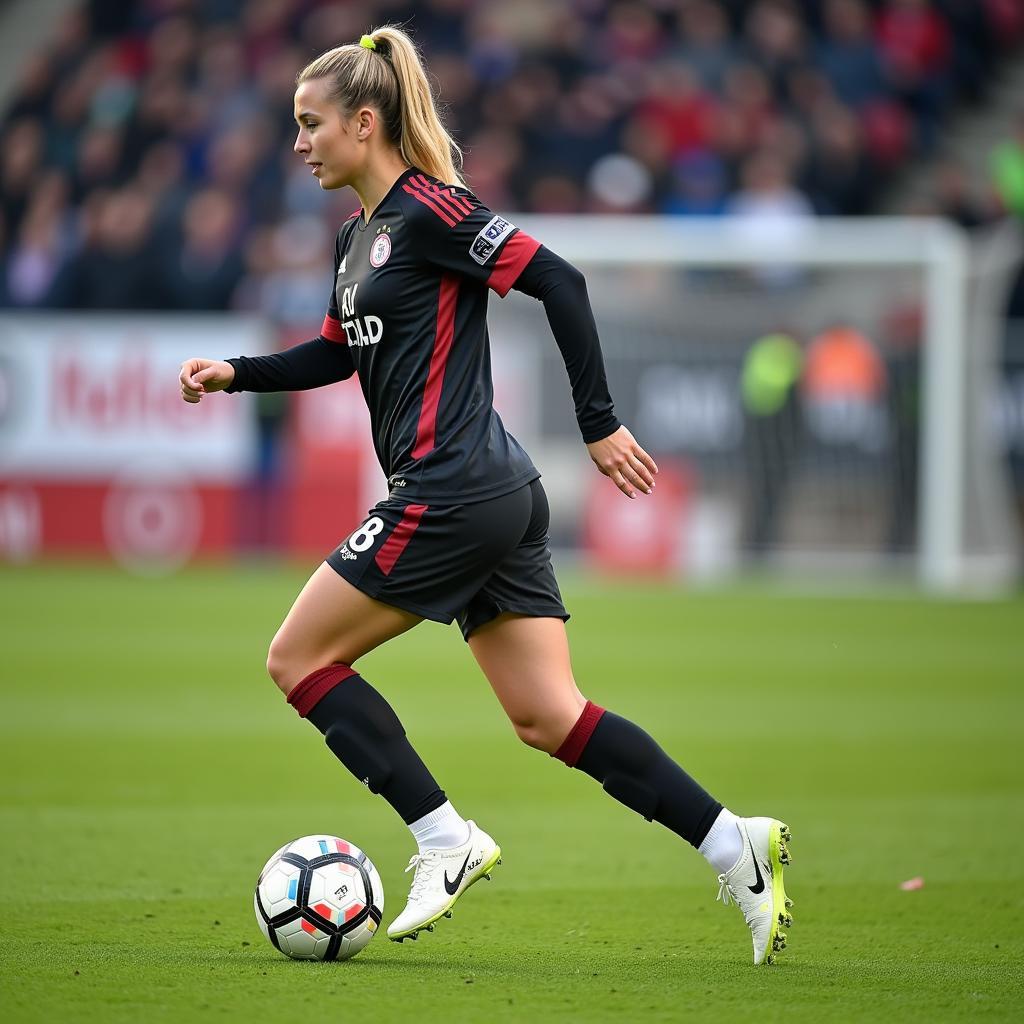 Viktoria Gagala im Training mit Bayer 04 Leverkusen