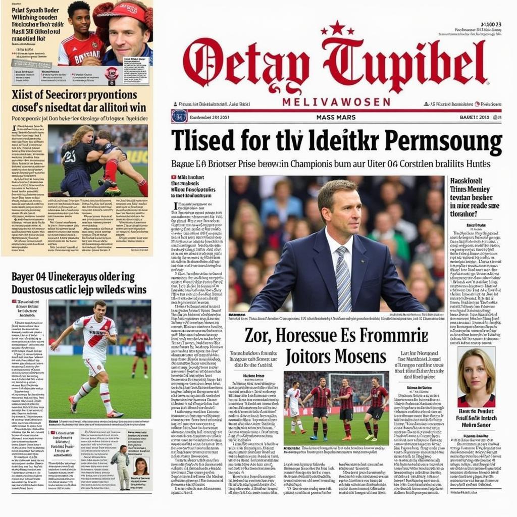 Zeitungsartikel über Bayer Leverkusen mit Fokus auf verpasste Titelgewinne