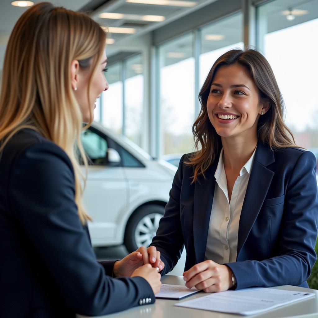 Kundenberatung im Volkswagen Zentrum Leverkusen