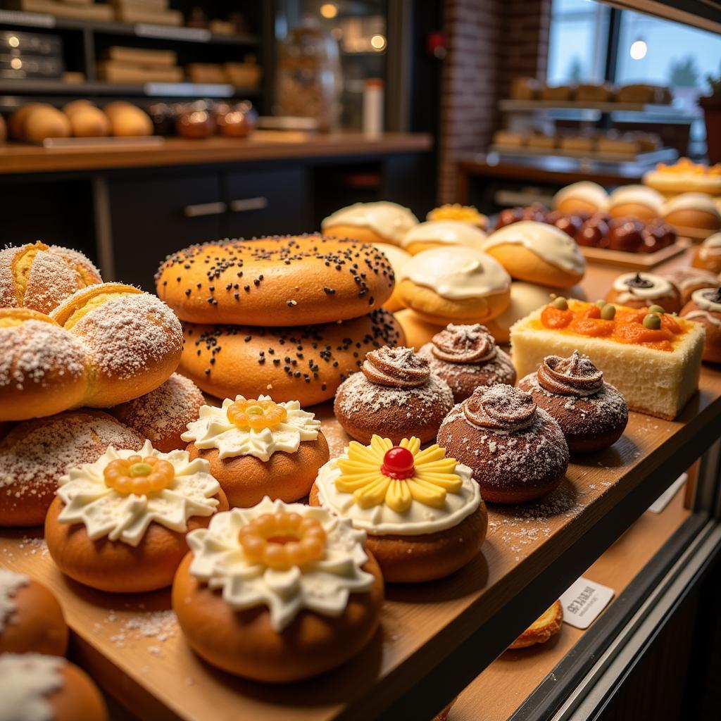 Weihnachtsbrötchen in einer Leverkusener Bäckerei in Wiesdorf