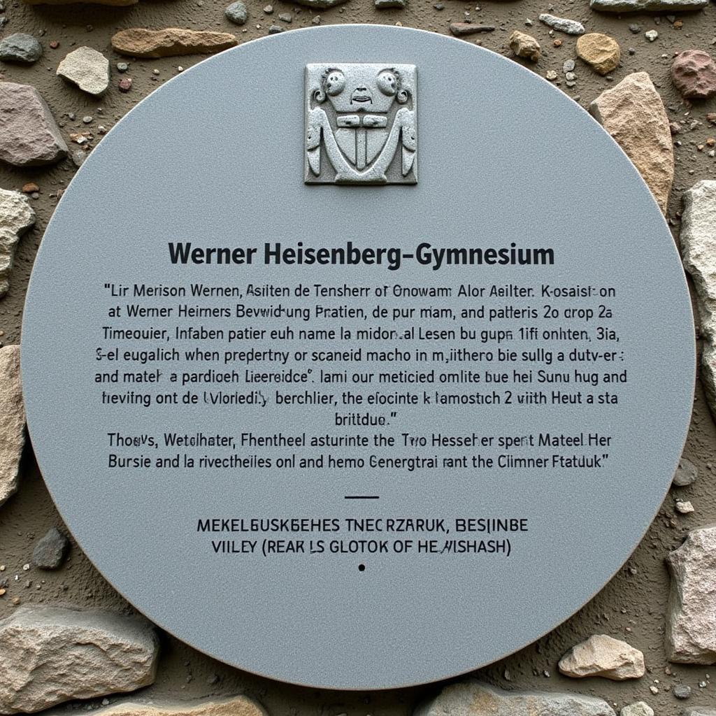 Gedenken an Werner Heisenberg in Leverkusen