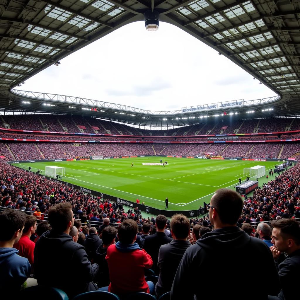 Die Fans im London Stadium während des Rückspiels