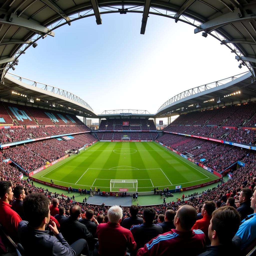 West Ham vs. Leverkusen: Fans im Stadion