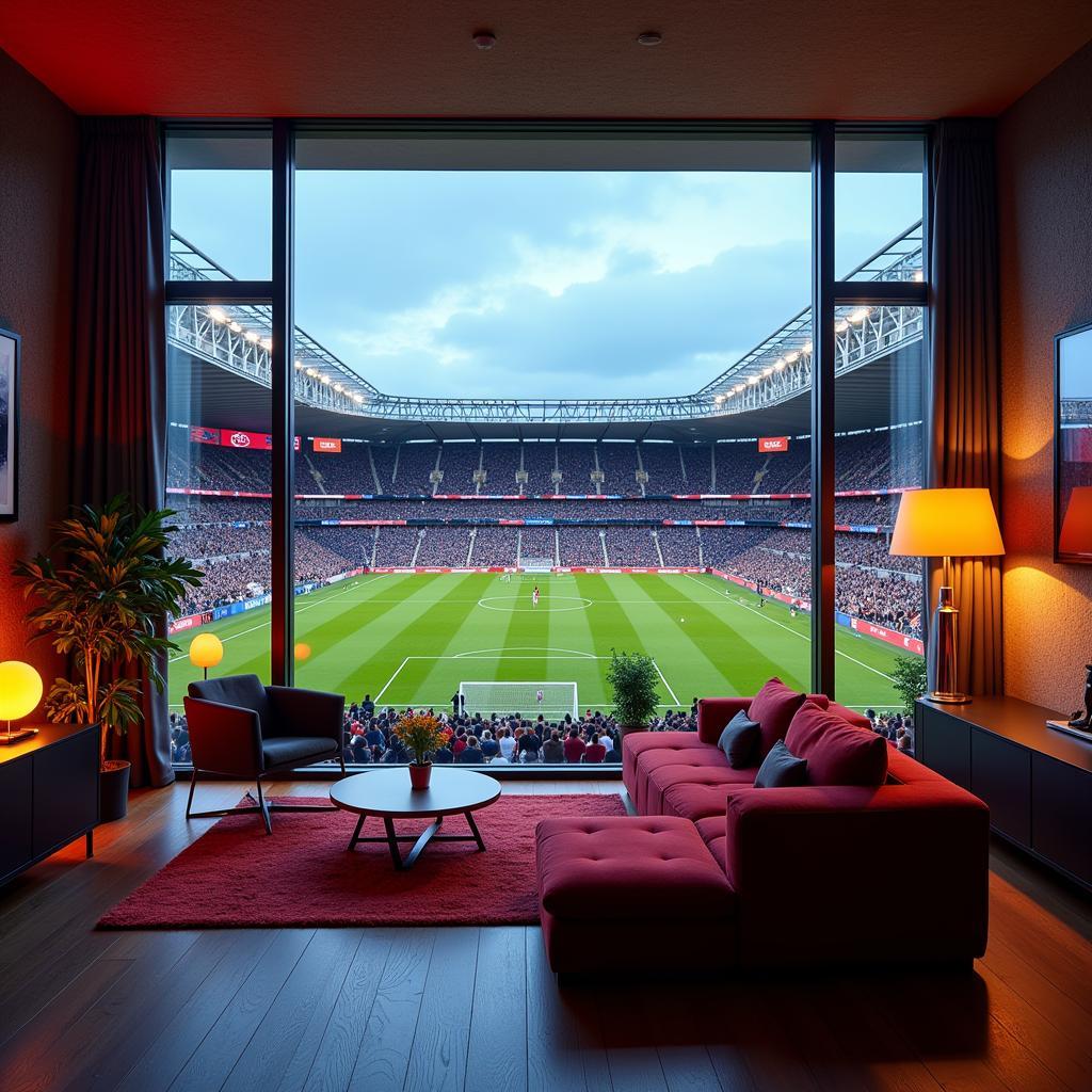 Wohnung mit Blick auf die BayArena in Leverkusen