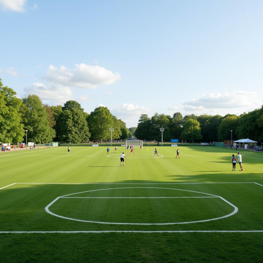 Fußballplatz im Wuppermannpark Leverkusen-Schlebusch