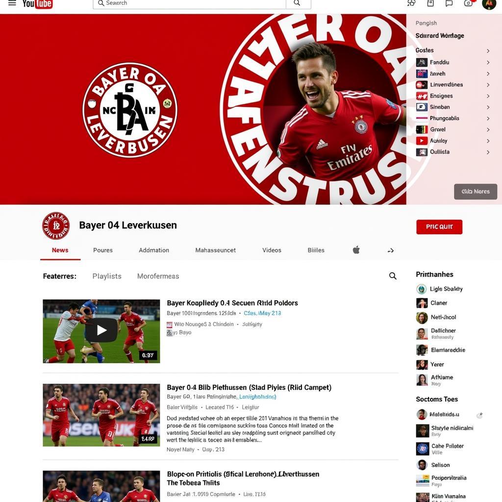 Bayer 04 Leverkusen YouTube Kanal - Erlebe die Werkself hautnah!