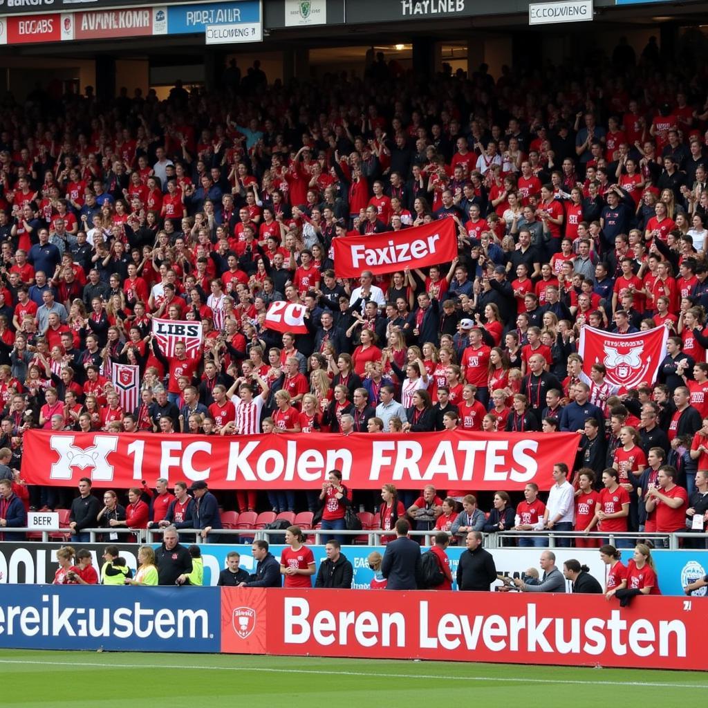 Fans des 1. FC Köln und Bayer Leverkusen Frauen