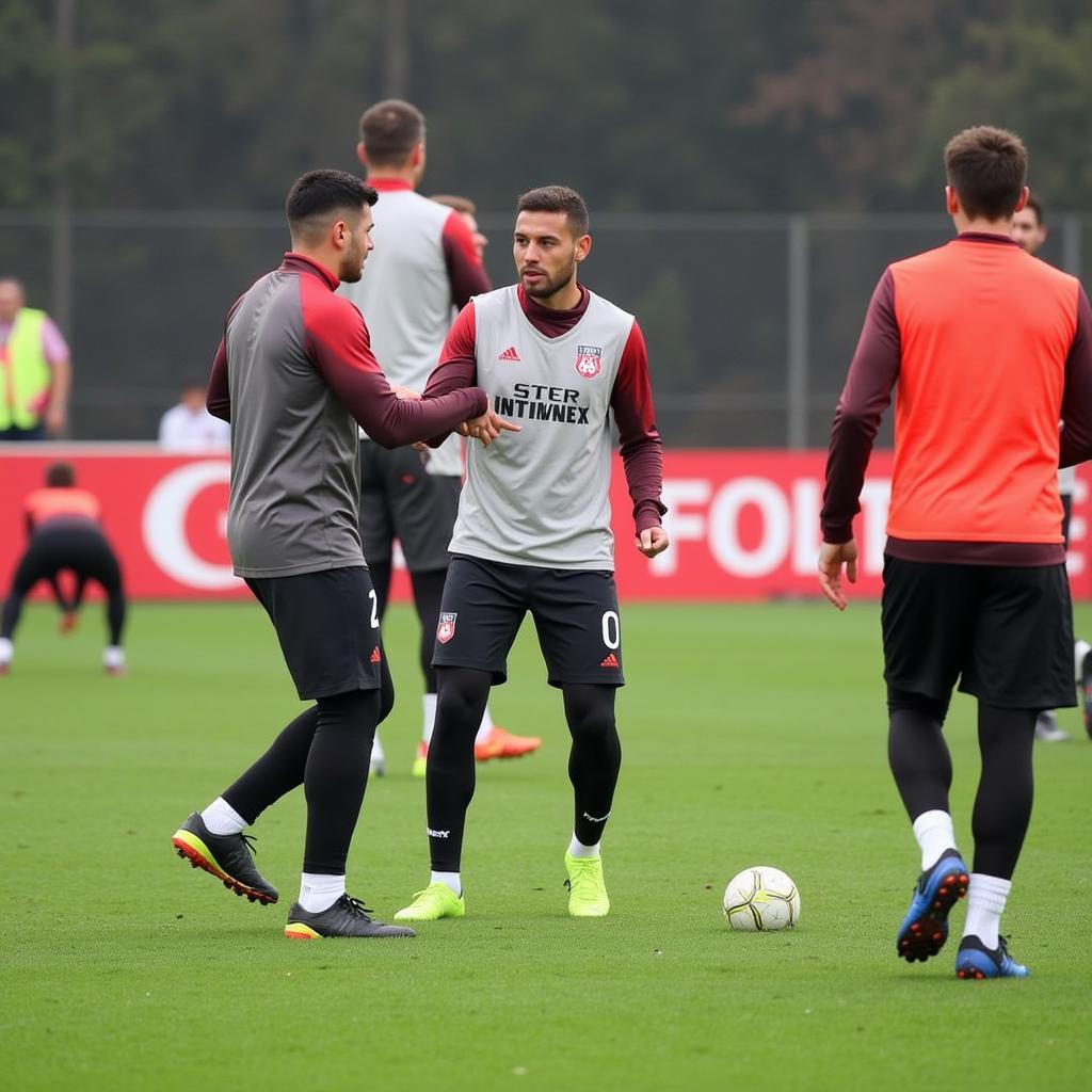 Mannschaftstraining von Bayer 04 Leverkusen vor dem Spiel am 11.11.23