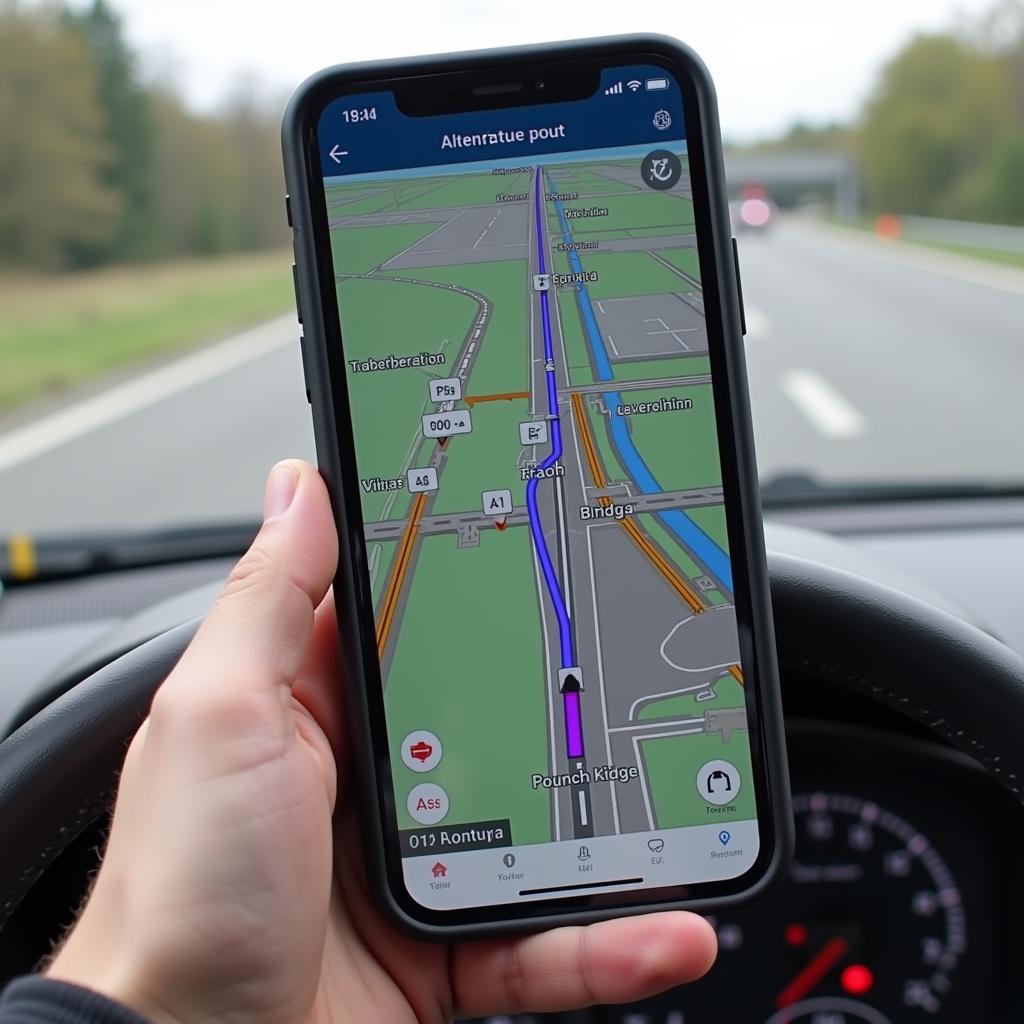 Navigationssysteme für die Umfahrung der A1 Leverkusener Brücke.