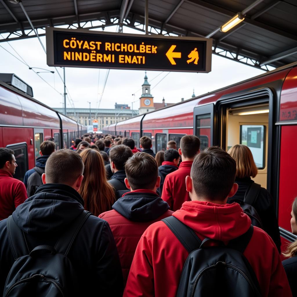 Anreise mit öffentlichen Verkehrsmitteln zum Stadion Bayer 04 Leverkusen