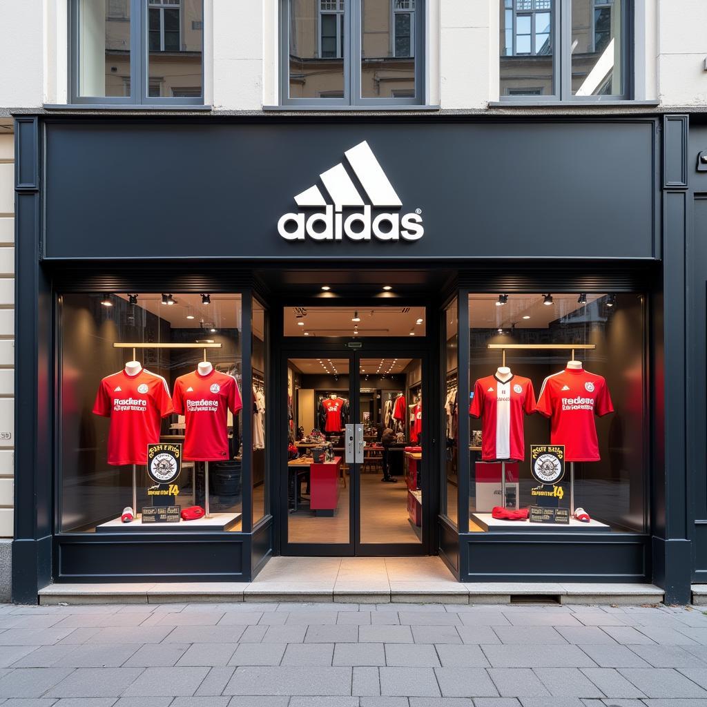 Aussenansicht des adidas Store Leverkusen